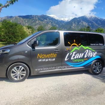 Navette gratuite pour les curistes camping eau vive